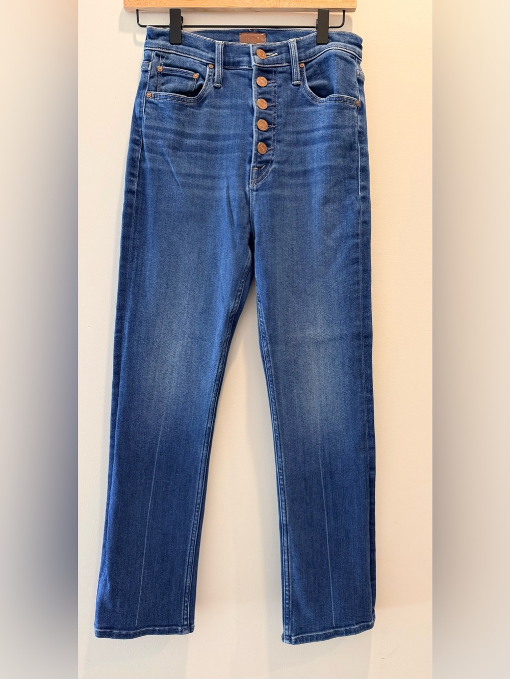 MOTHER Button-Front Jeans